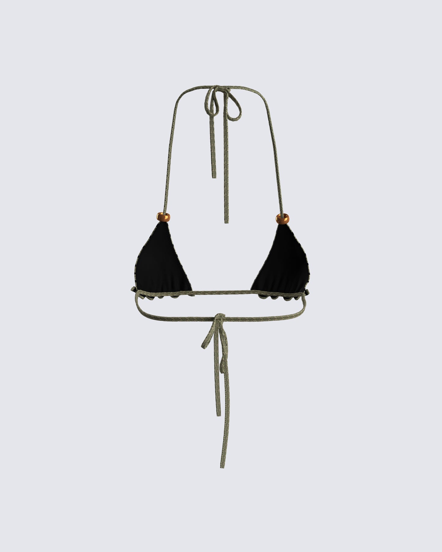 Izzy Olive Stripe Bikini Top