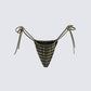Izzy Olive Stripe Bikini Bottom 3d product front
