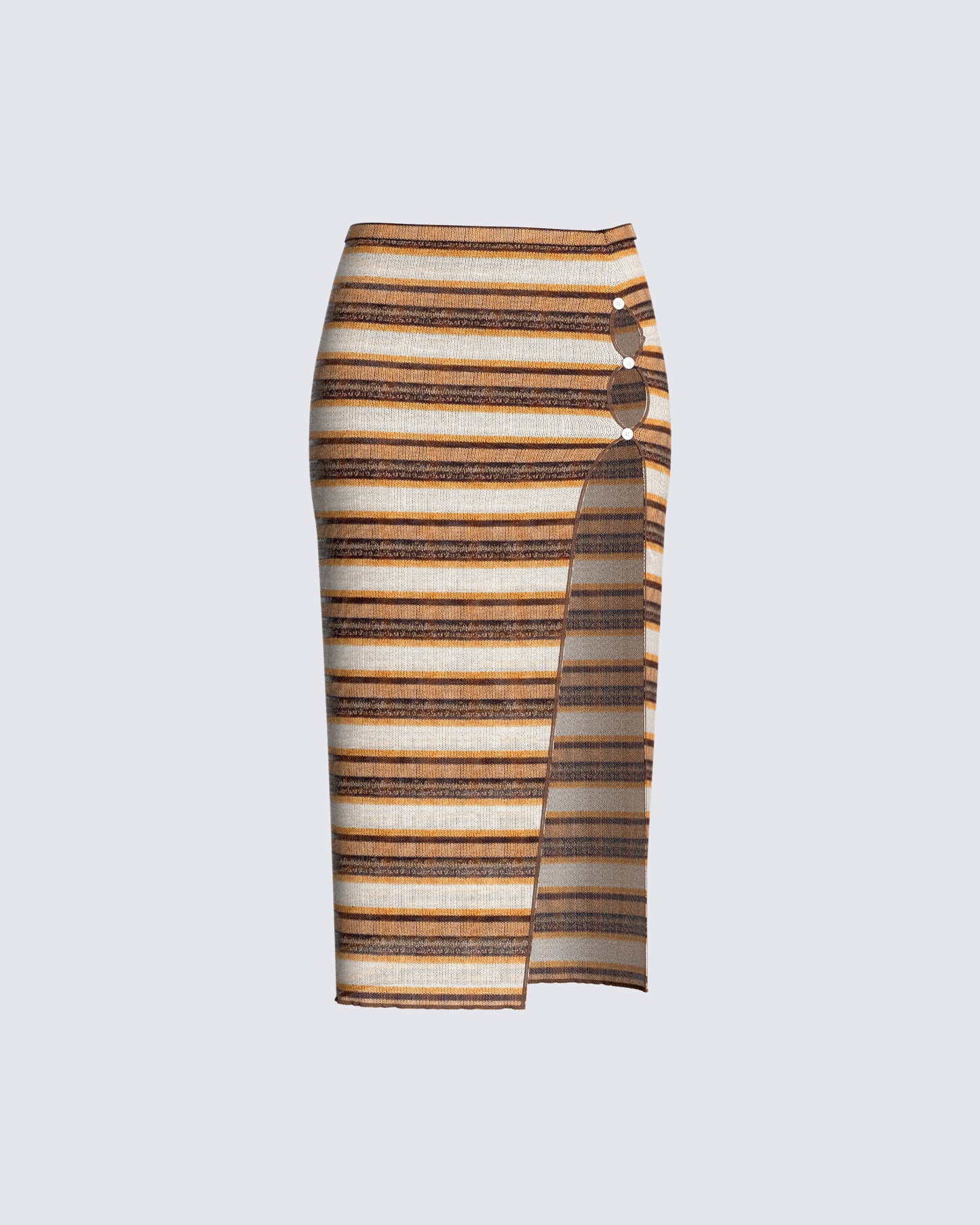 Jade Multi Stripe Sweater Skirt 3d product front
