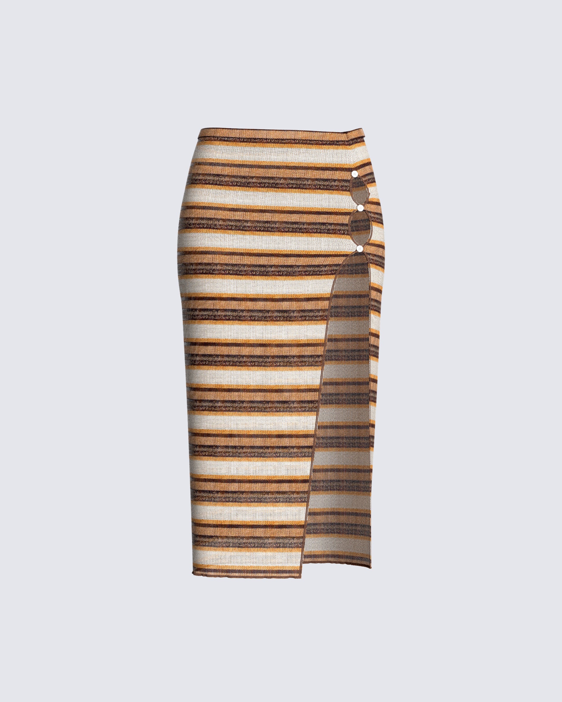 Jade Multi Stripe Sweater Skirt 3d product front