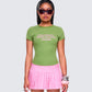 Jaidyn Green Graphic Tee model front