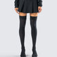 Jarica Black Twill Mini Skirt model front