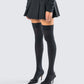 Jarica Black Twill Mini Skirt