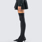 Jarica Black Twill Mini Skirt