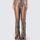 Jax Olive Lace Up Pants model front