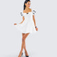 Jayla White Skater Mini Dress