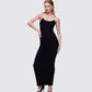 Jazlyn Black Invisible Strap Maxi Dress