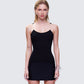 Jazlyn Black Invisible Strap Tank Top model front