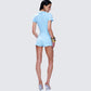 Jeane Marie Blue Mini Rib Romper