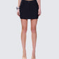 Jennifer Black Stripe Mini Skirt model front
