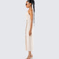 Jing Ivory Crochet Knit Midi Dress