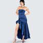 Jo Navy Ruffle Maxi Dress
