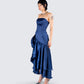 Jo Navy Ruffle Maxi Dress