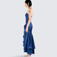 Jo Navy Ruffle Maxi Dress