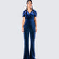 Joanna Navy Flared Jumpsuit