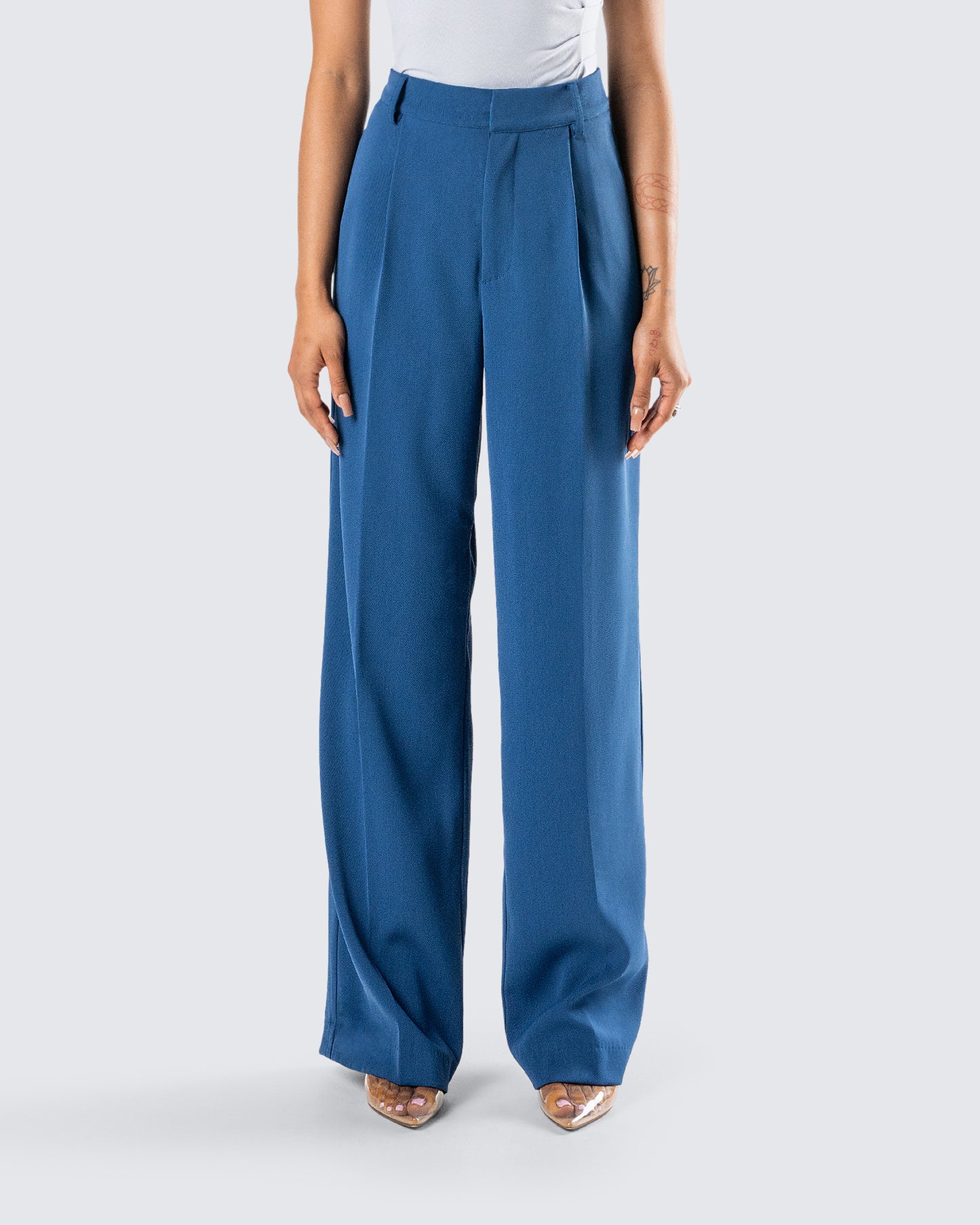 Jobelle Teal Trouser Pant model front