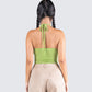 Jolene Green Cropped Top