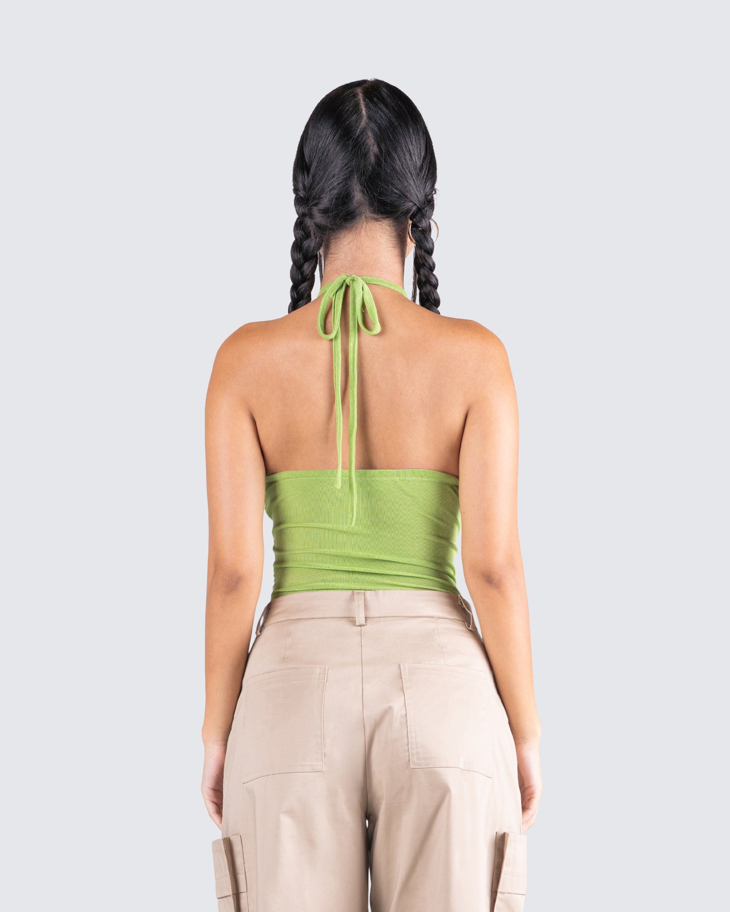 Jolene Green Cropped Top