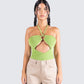 Jolene Green Cropped Top