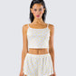 Jordana Ivory Duck Print Camisole Top model front