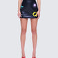 Jordy Black Vegan Leather Skirt model front