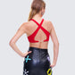 Jordy Red Rib Cropped Racer Top