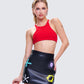 Jordy Red Rib Cropped Racer Top