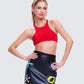 Jordy Red Rib Cropped Racer Top