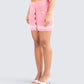 Joss Knit Button Front Mini Skirt