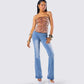 Juliana Brown Tiger Print Top