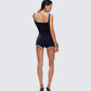 Kaede Black Contrast Binding Onesie