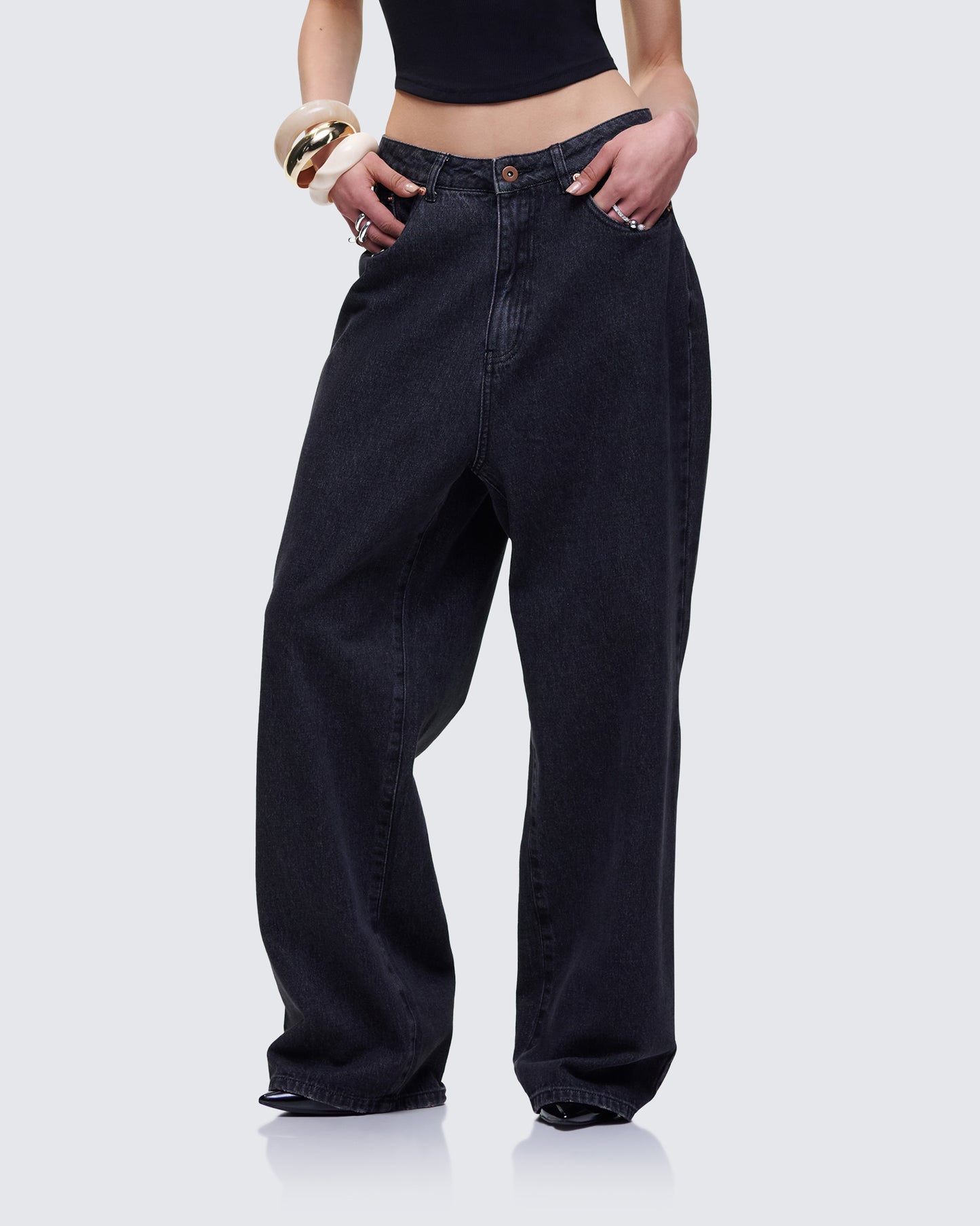 Kai Black Washed Balloon Pant