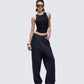 Kai Black Washed Balloon Pant