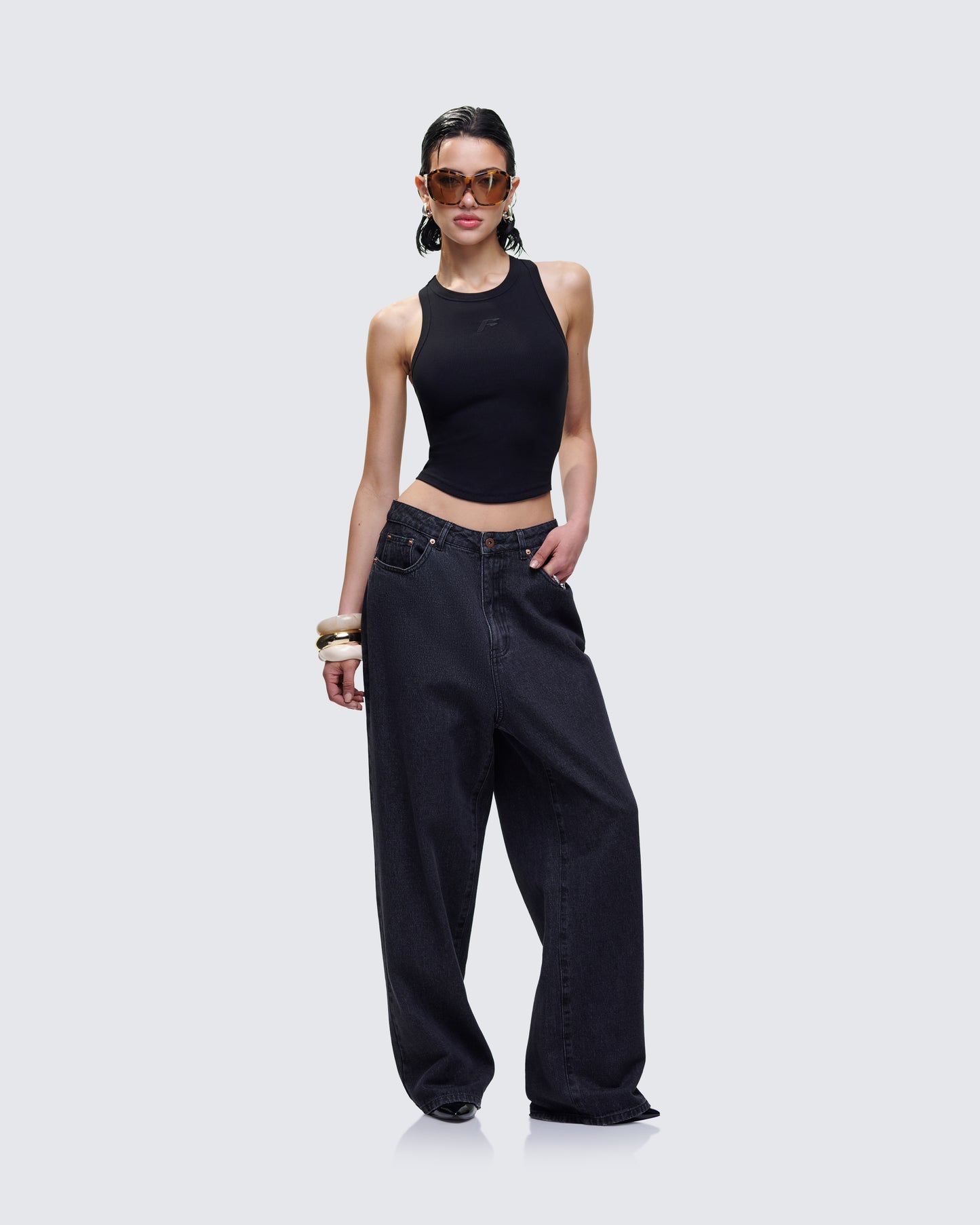 Kai Black Washed Balloon Pant