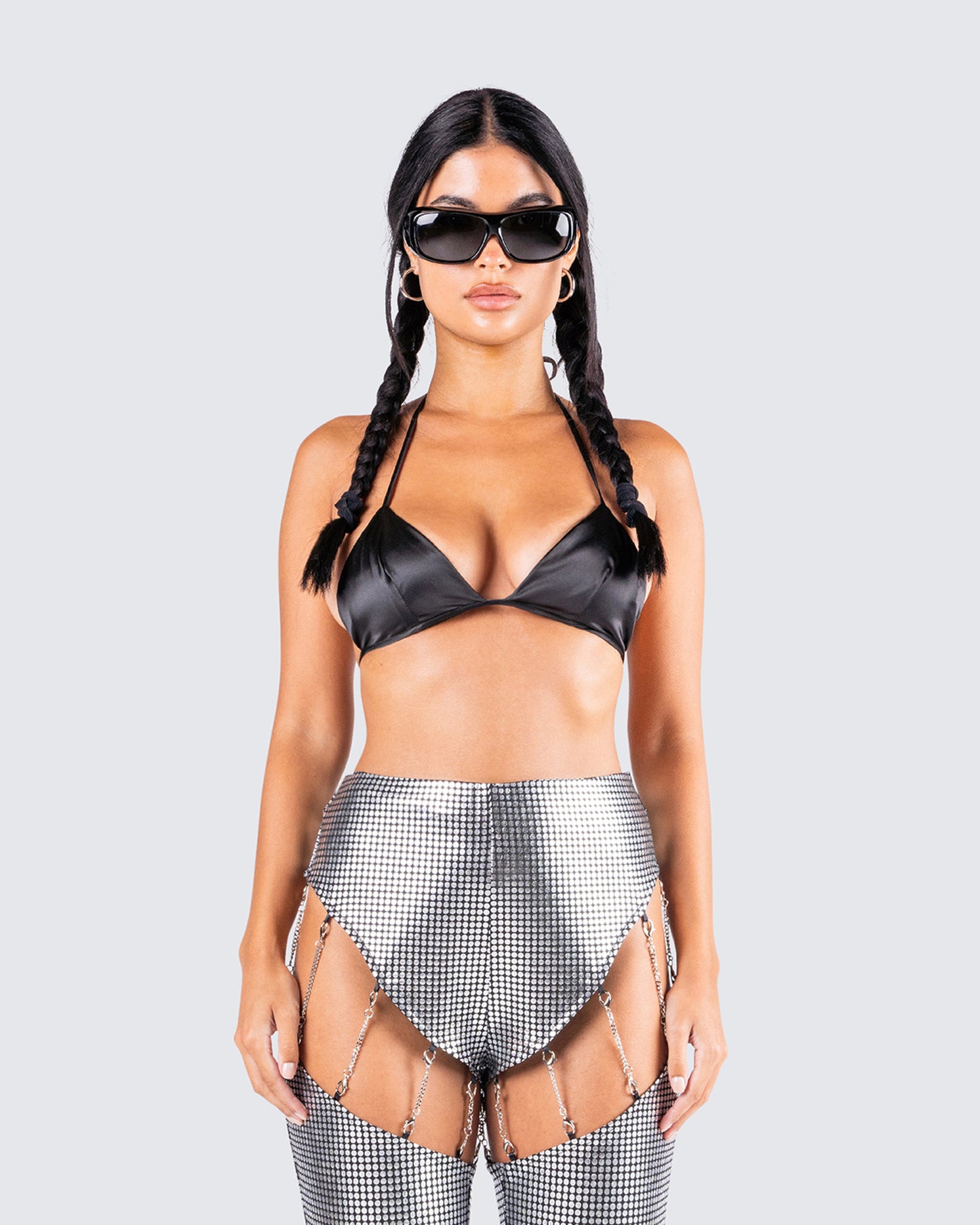 Kaito Black Triangle Bralette Top