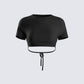 Kalani Black Backless Top 3d product front