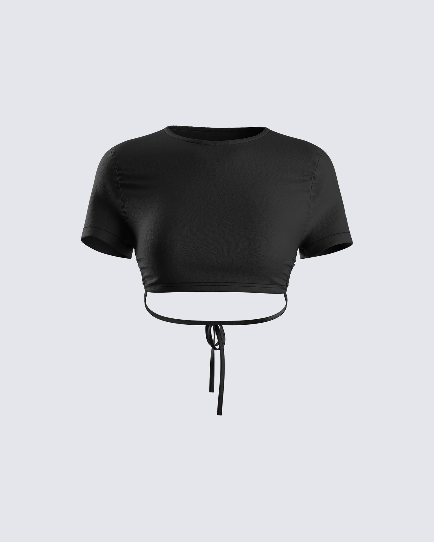 Kalani Black Backless Top 3d product front