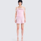 Karlissa Pink Faux Fur Set model front