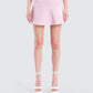 Karlissa Pink Foldover Mini Skirt model front
