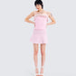 Karlissa Pink Foldover Mini Skirt
