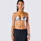 Karri Silver Bikini Top model front