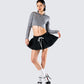 Kata Black Flounce Mini Skirt