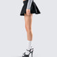 Kata Black Flounce Mini Skirt