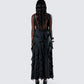 Katelyn Black Ruffle Maxi Dress