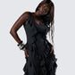 Katelyn Black Ruffle Maxi Dress