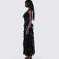 Katelyn Black Ruffle Maxi Dress
