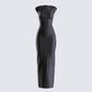 Kath Black Jersey Backless Dress 3d product front