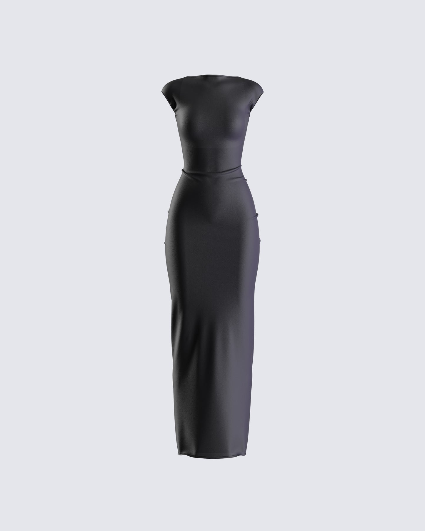 Kath Black Jersey Backless Dress 3d product front