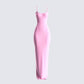 Kayla Pink Fitted Maxi Dress 3d product front