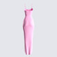 Kayla Pink Fitted Maxi Dress